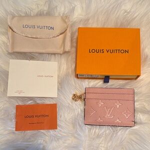 Pink Monogram Card Holder